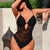 Monokini push-up z siateczką Czarny