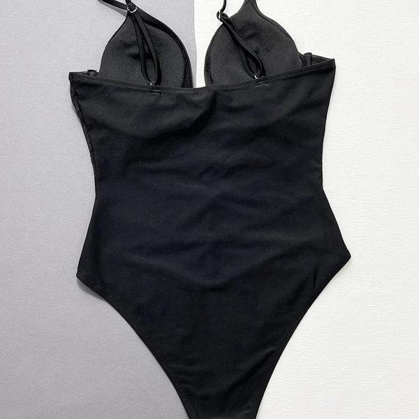 Monokini push-up z siateczką