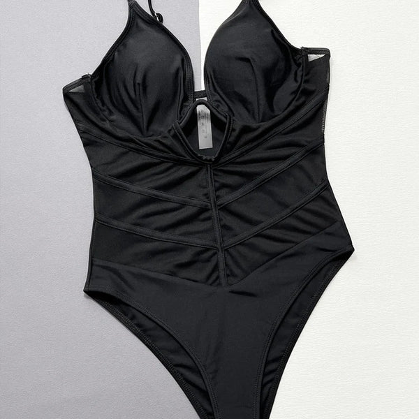 Monokini push-up z siateczką