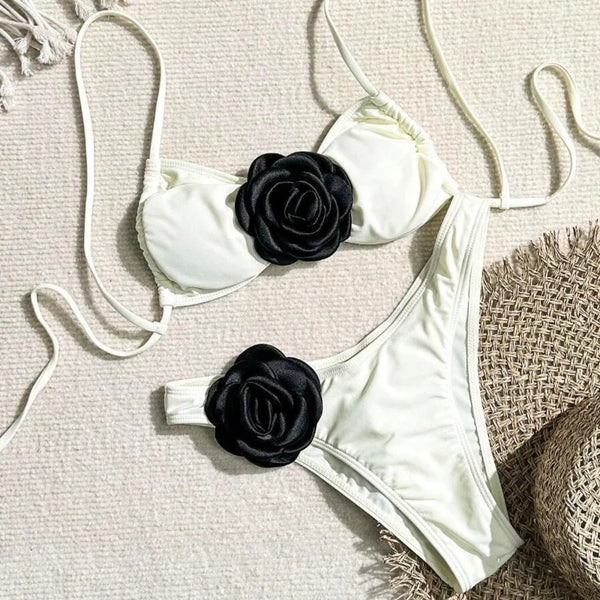 Zestaw bikini Aluna Biało-czarny