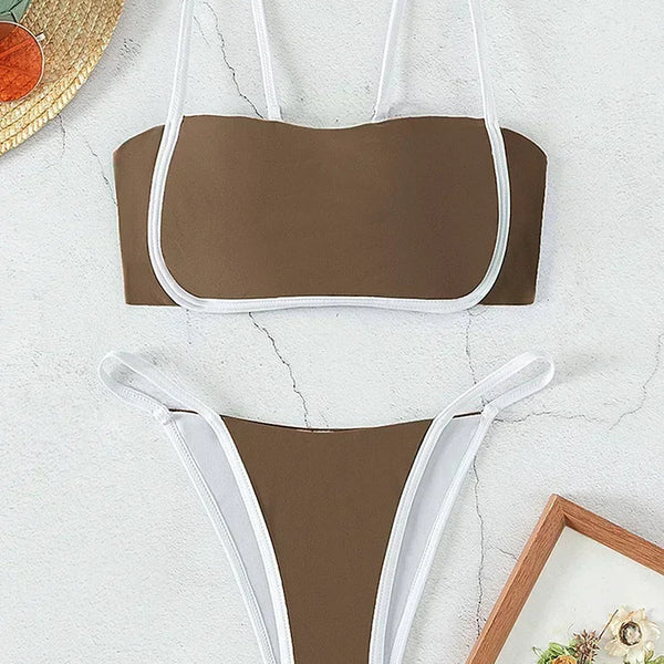 Zestaw bikini Livia Kawowy
