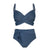 Bikini plus size z wiązaniem Niebieski