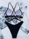 Bikini z koronką i wiązaniem