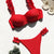 Bikini push-up z fiszbinami Czerwony