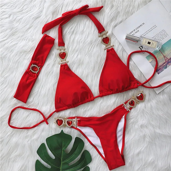 Zestaw bikini Love Shine Czerwony