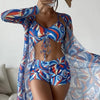 Zestaw tankini Livia Niebiesko-pomarańczowy