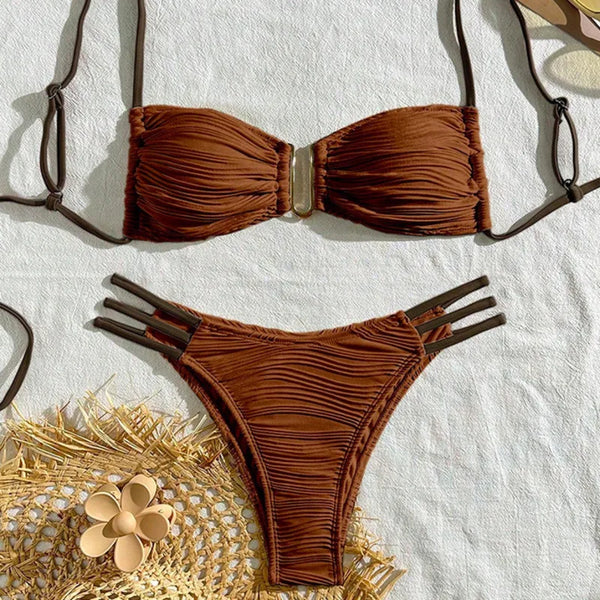 Zestaw bikini Vela Brązowy